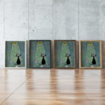 klimt Sunflowers 1883 meercat 3x4 framed posters mockup