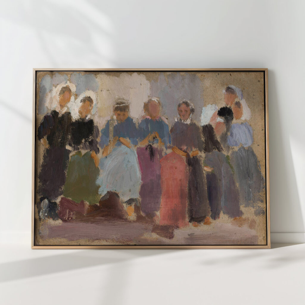 knitting women sketch 1918 tadeusz makowski high quality print