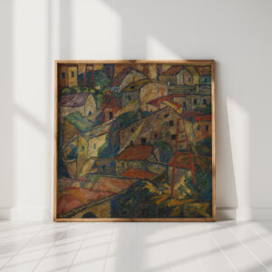 krumau townscape 1920 anton emanuel peschka high quality print