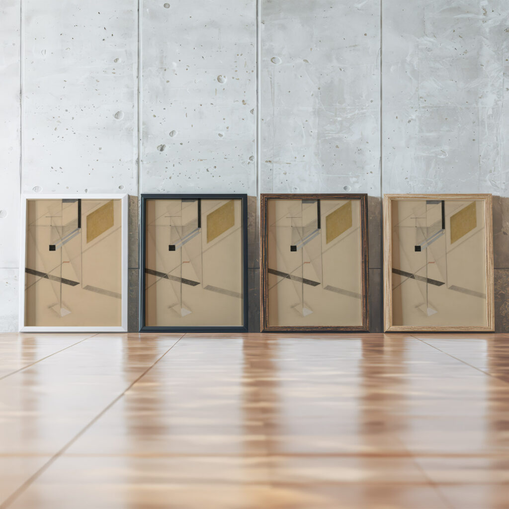 l.n.31 ca. 1922–24 El Lissitzky framed posters mockup