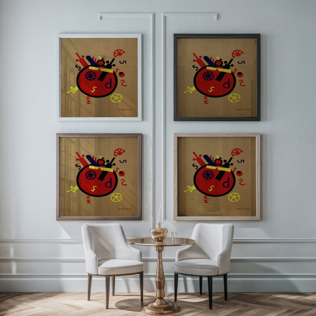 la grande macchina delle emozioni 1920 Laszlo Moholy Nagy framed posters mockup