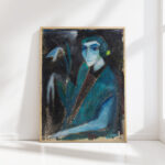 lady portrait with lily 1914 hermann stenner high quality print