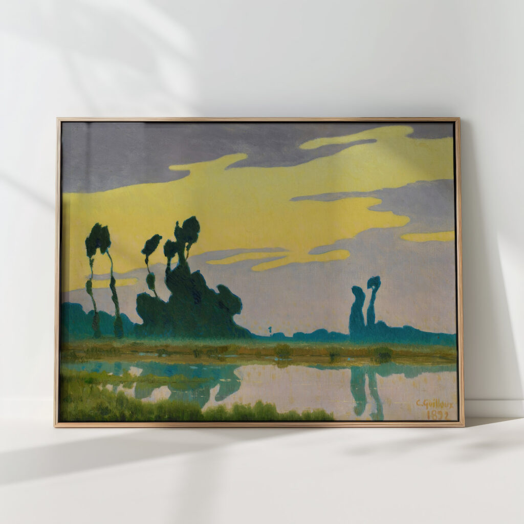 landscape at sunset 1892 charles guilloux high quality print