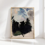 landscape black spruces 1894 1895 magnus enckell high quality print