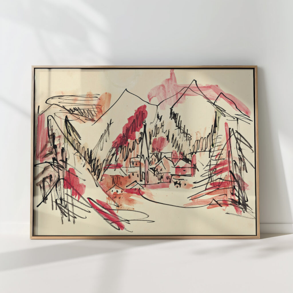 landscape davoslandscape at davos ernst ludwig kirchner high quality print