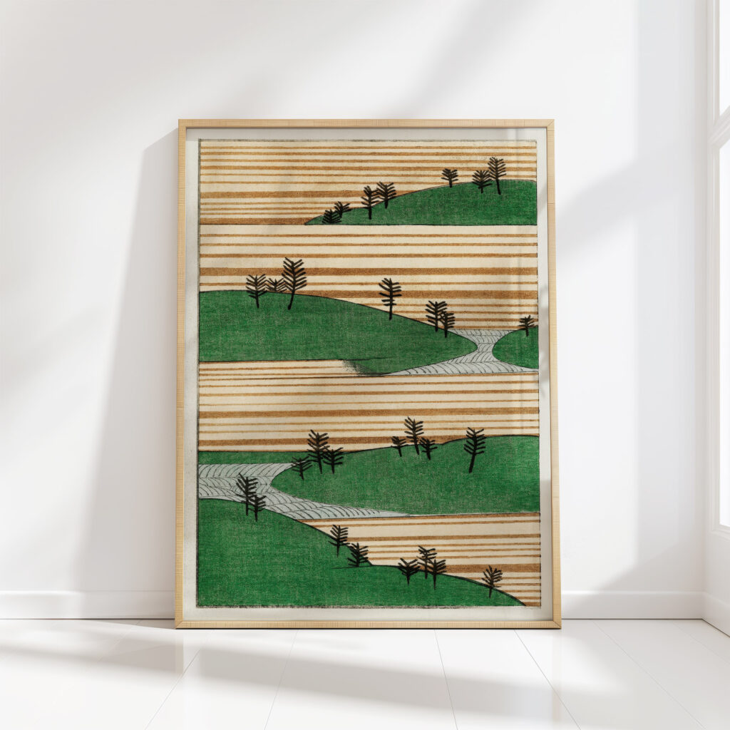 landscape illustration watanabe seitei high quality print