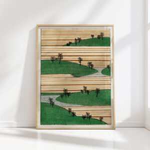 landscape illustration watanabe seitei high quality print