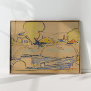 landscape near dresden circa 1909 ernst ludwig kirchner high quality print
