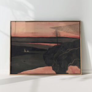 landscape under a red evening glow with migratory birds 1919 leon spilliaert high quality print