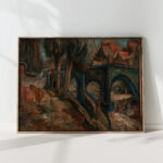 landscape with a bridge and cows espaly 1920 tadeusz makowski high quality print