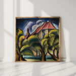 landscape with a church 1919 waclaw wasowicz high quality print