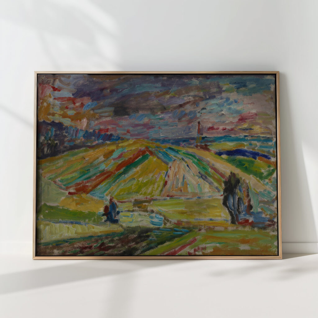 landscape with a patchwork of fields 1937 sasza blonder high quality print