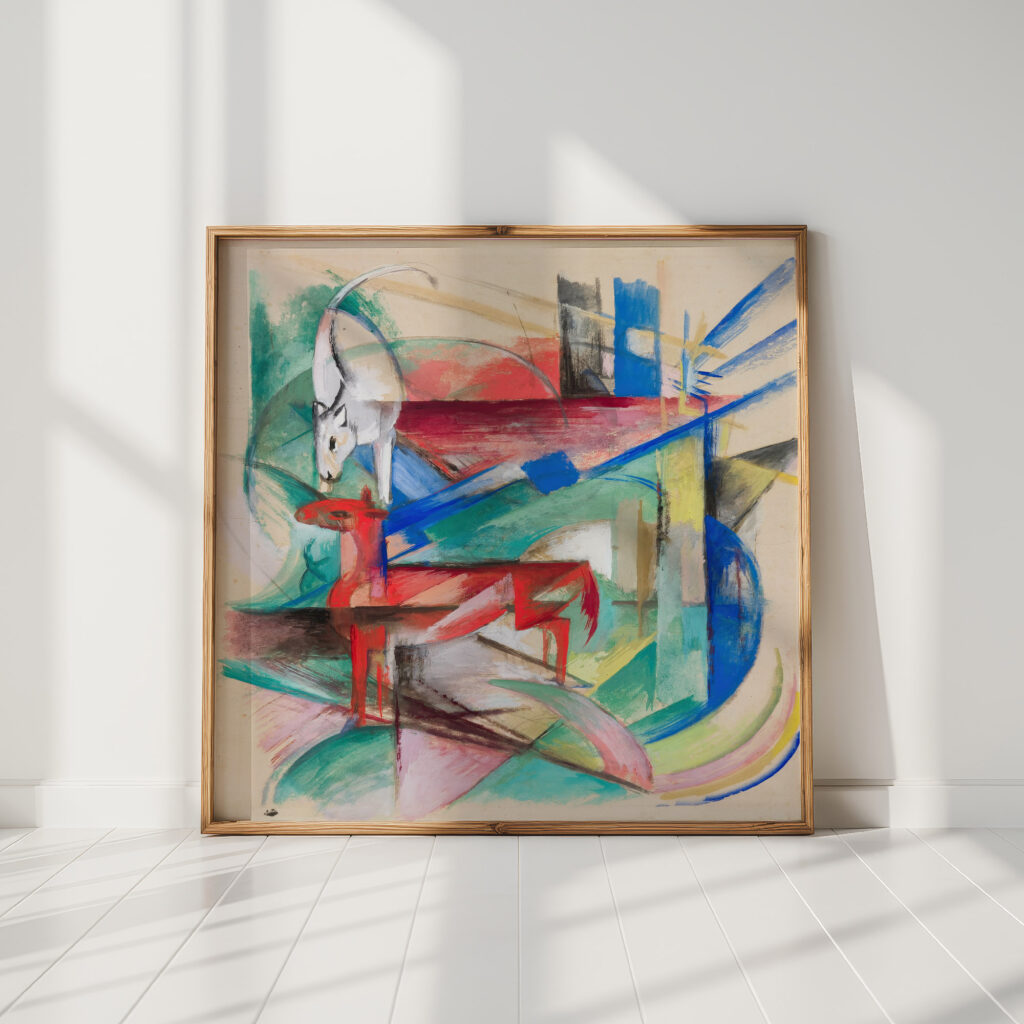landscape with animals 1913 franz marc high quality print