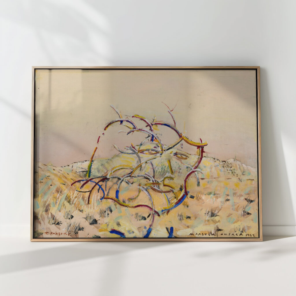 landscape with branch self portrait 1982 tiit paasuke high quality print