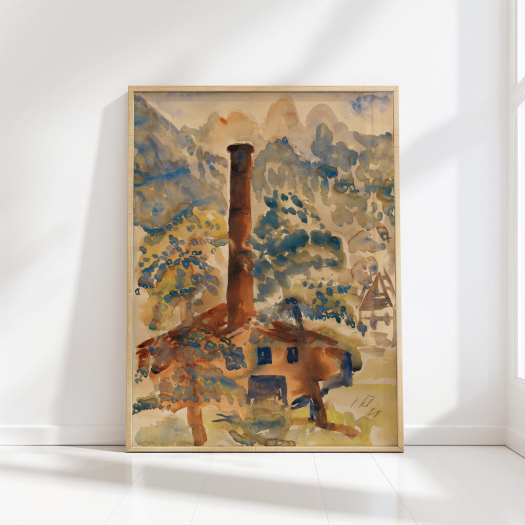 landscape with factory 1928 paul kleinschmidt high quality print