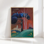 landscape with factory by lake ii viking eggeling high quality print