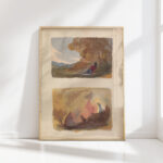 landscape with figure reclining against hill titian and venetian school no 7 landscape variety of watercolor washes thomas sully high quality print