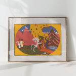 landscape with figures and a rider with a monster head 1966 unknown high quality print landscape with figures and a rider with a monster head 1966 unknown high quality print