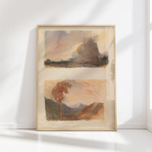 landscape with large cliff in foreground cuyps principle no 3 landscape with tree in foreground mountains in distance boths principle thomas sully high quality print