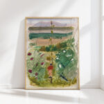 landscape with lying wanderer between bushes 1935 oskar schlemmer high quality print