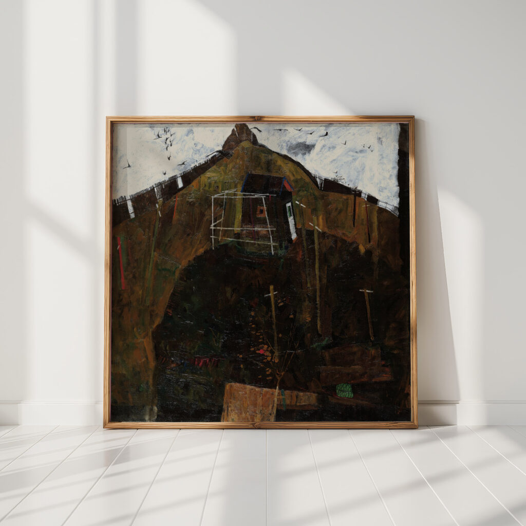 landscape with raven 1911 egon schiele high quality print