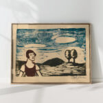 landscape with woman around 1930 karl wiener high quality print