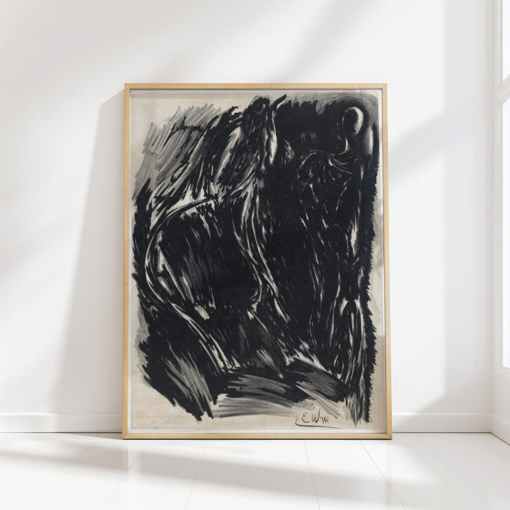 large lithograph unique copy 1900 erich wichmann high quality print