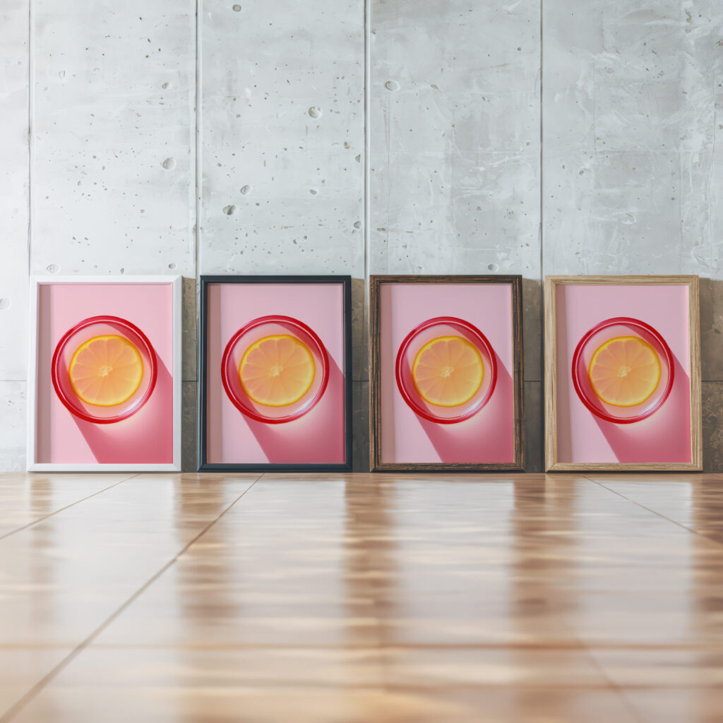 lemonade 3x4 300ppi framed posters mockup