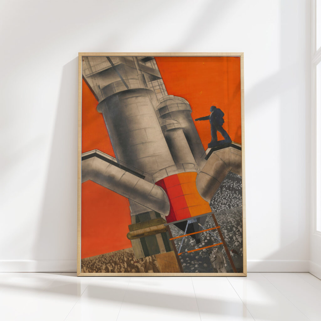 lenin and socialist reconstruction 1920 gustav klutsis high quality print