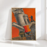 lenin and socialist reconstruction 1920 gustav klutsis high quality print