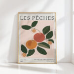 les peches french market fruit art print