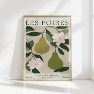 les poires french market botanical art print