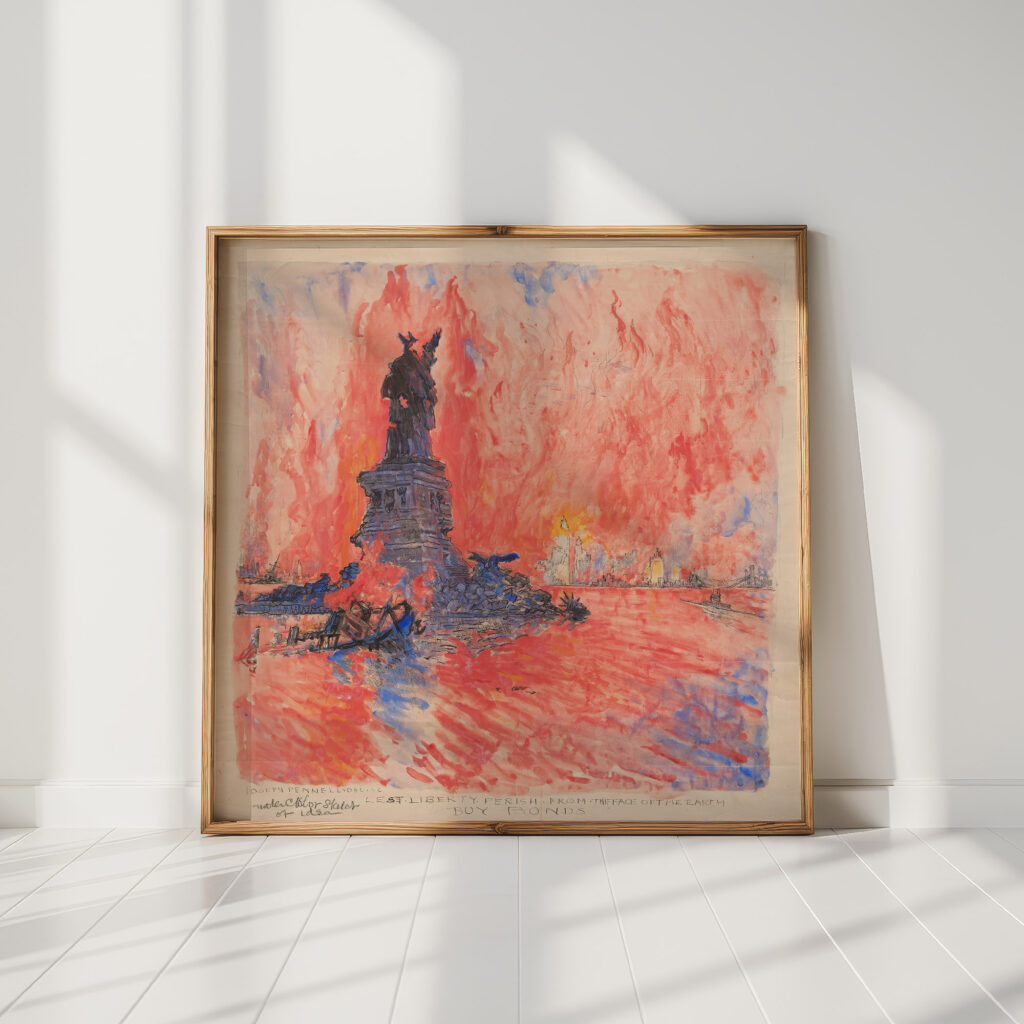 lest liberty perish from the face of the earth 1918 joseph pennell high quality print
