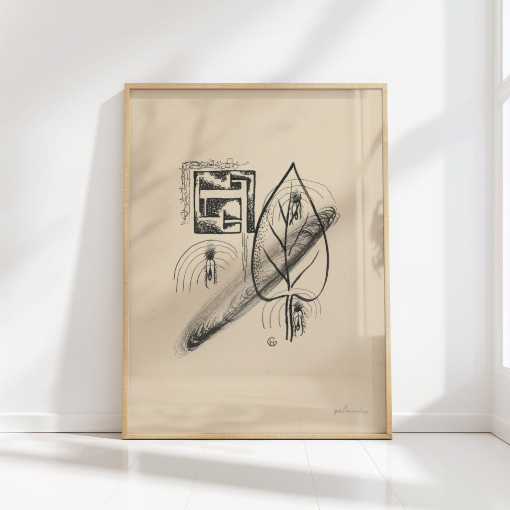 letters from the series poems in drawings 1930 mikulas galanda high quality print
