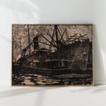 liner and tug ca 1914 1918 henry lyman sayen high quality print