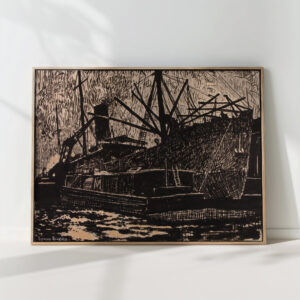 liner and tug ca 1914 1918 henry lyman sayen high quality print