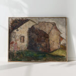 little girl in front of a house 1931 tadeusz makowski high quality print