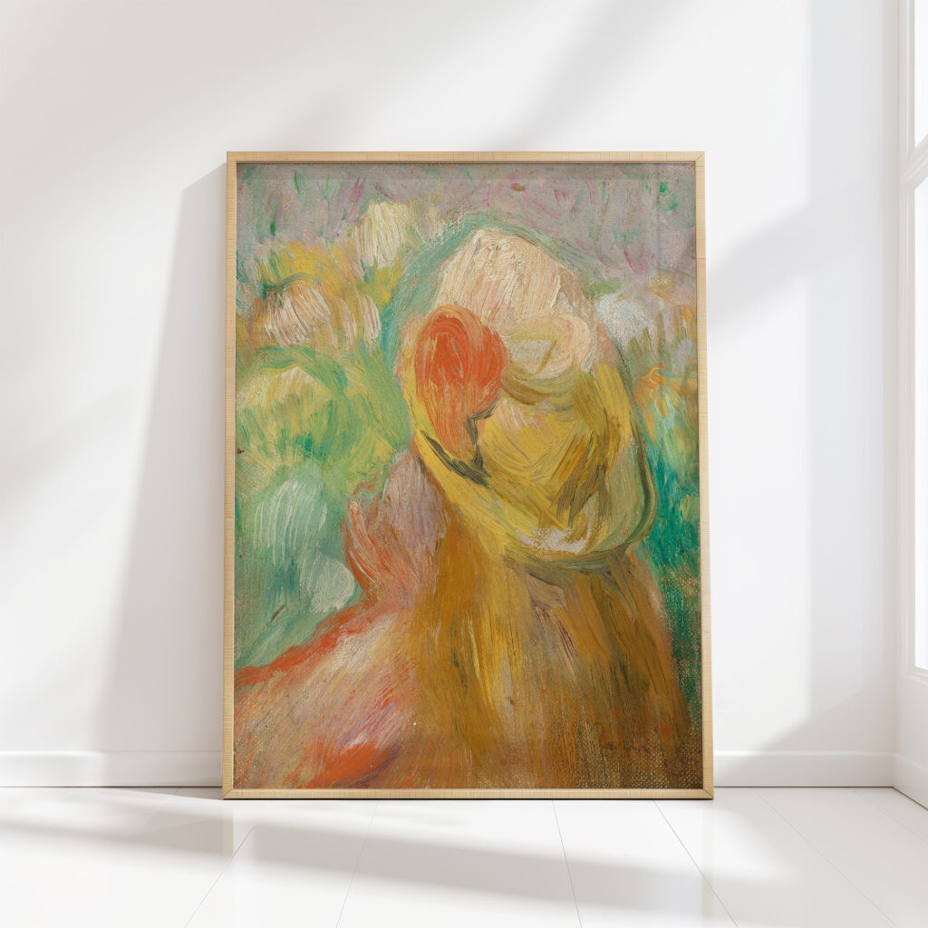 little girl with a yellow hat pierre auguste renoir high quality print