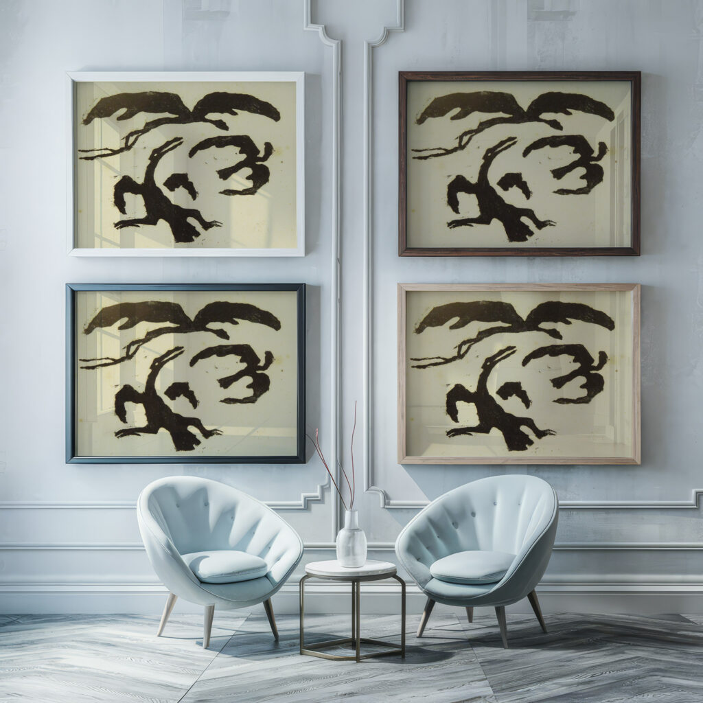 lllustration for Juliusz Slowackis Genesis from the Spirit Juliusza Slowackiego 1918 Jerzy Hulewicz framed posters mockup