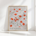 london flower market art exhibition print