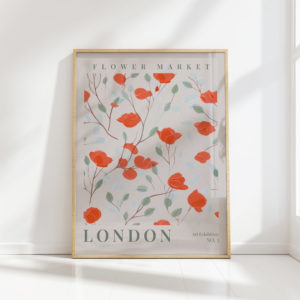 london flower market art exhibition print