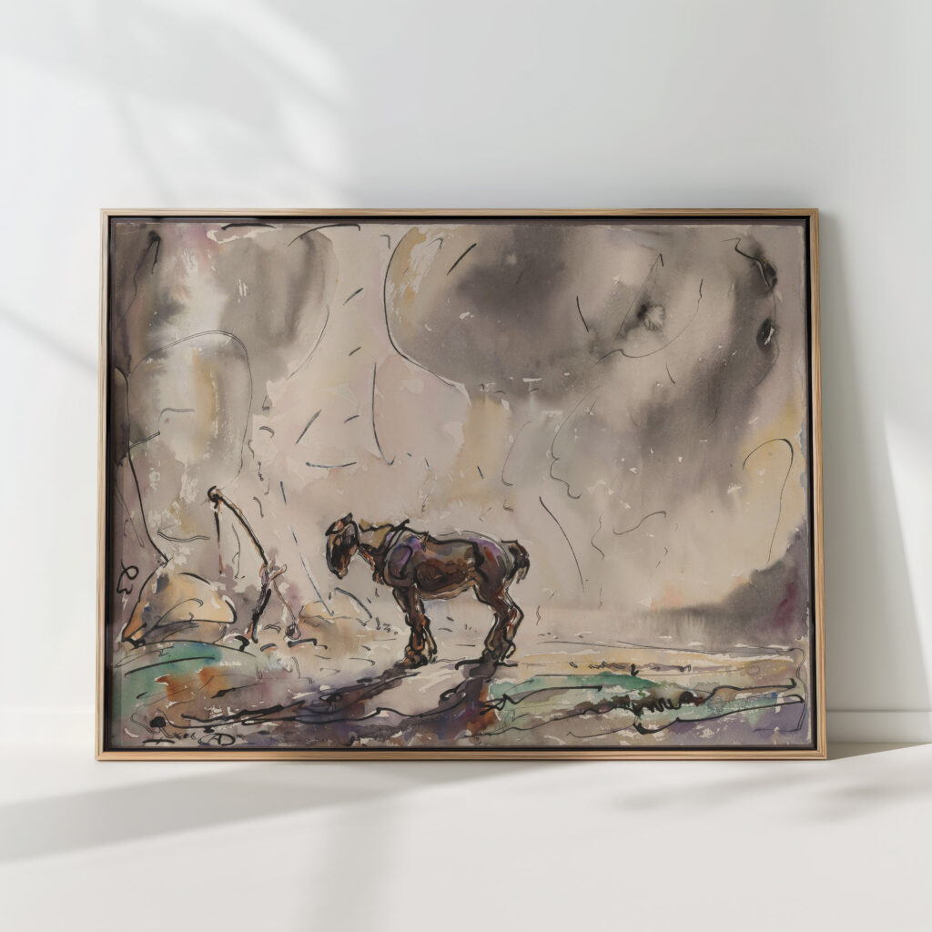 lonely horse 1926 alfred ost high quality print