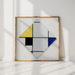 lozenge composition with yellow black blue red and gray 1921 piet mondrian high quality print