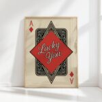 lucky you playing card print