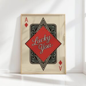 lucky you playing card print