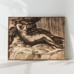 lying poet and three sheep near obelisk with bust of a roman emperor 1664 1665 johann heinrich roos high quality print