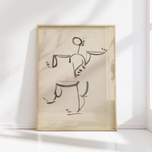 male dancing figure 1910 1915 henri gaudier brzeska high quality print