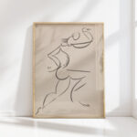 male dancing figure in profile 1910 1915 henri gaudier brzeska high quality print
