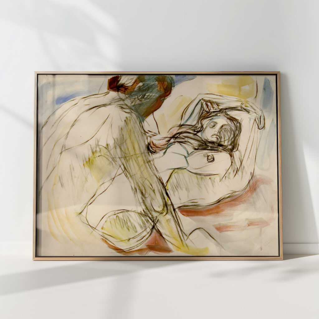 man and woman 1912 1915 edvard munch high quality print