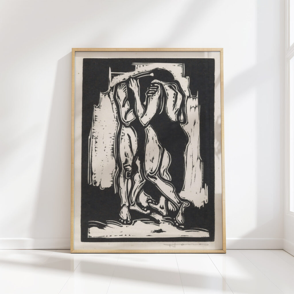 man and woman holding each other by the shoulders 1888 henri jonas high quality print